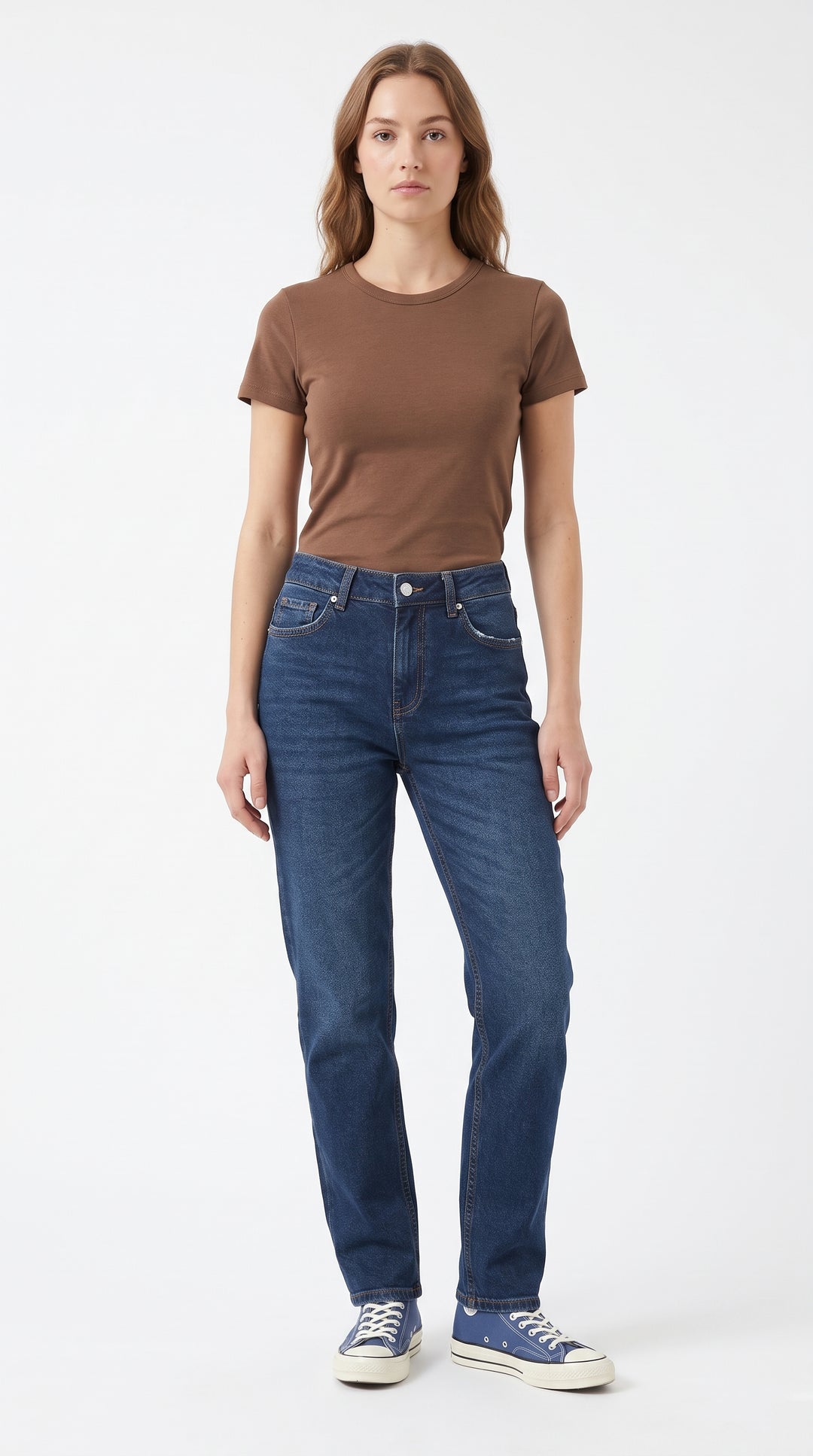 Koyu Lacivert Straight Fit Kot Pantolon