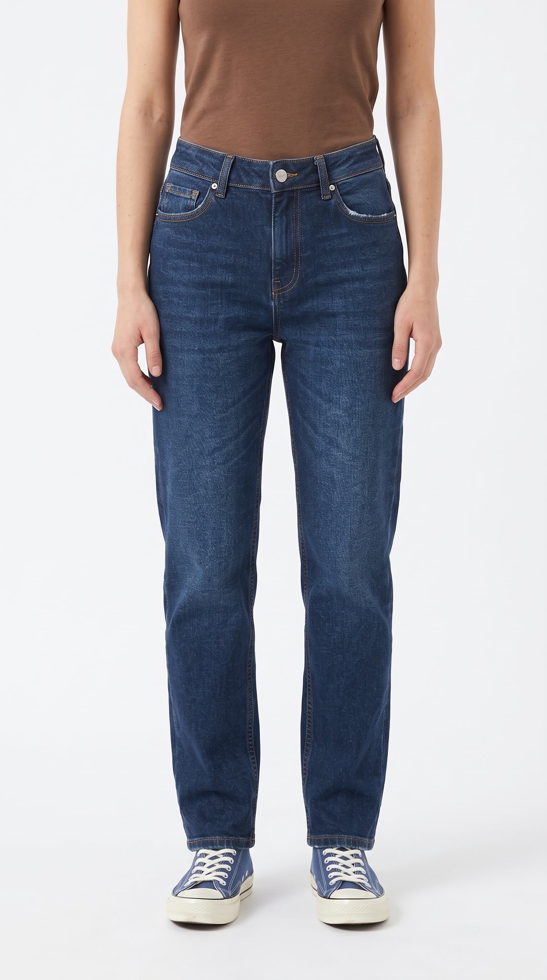 Koyu Lacivert Straight Fit Kot Pantolon - 4. görsel