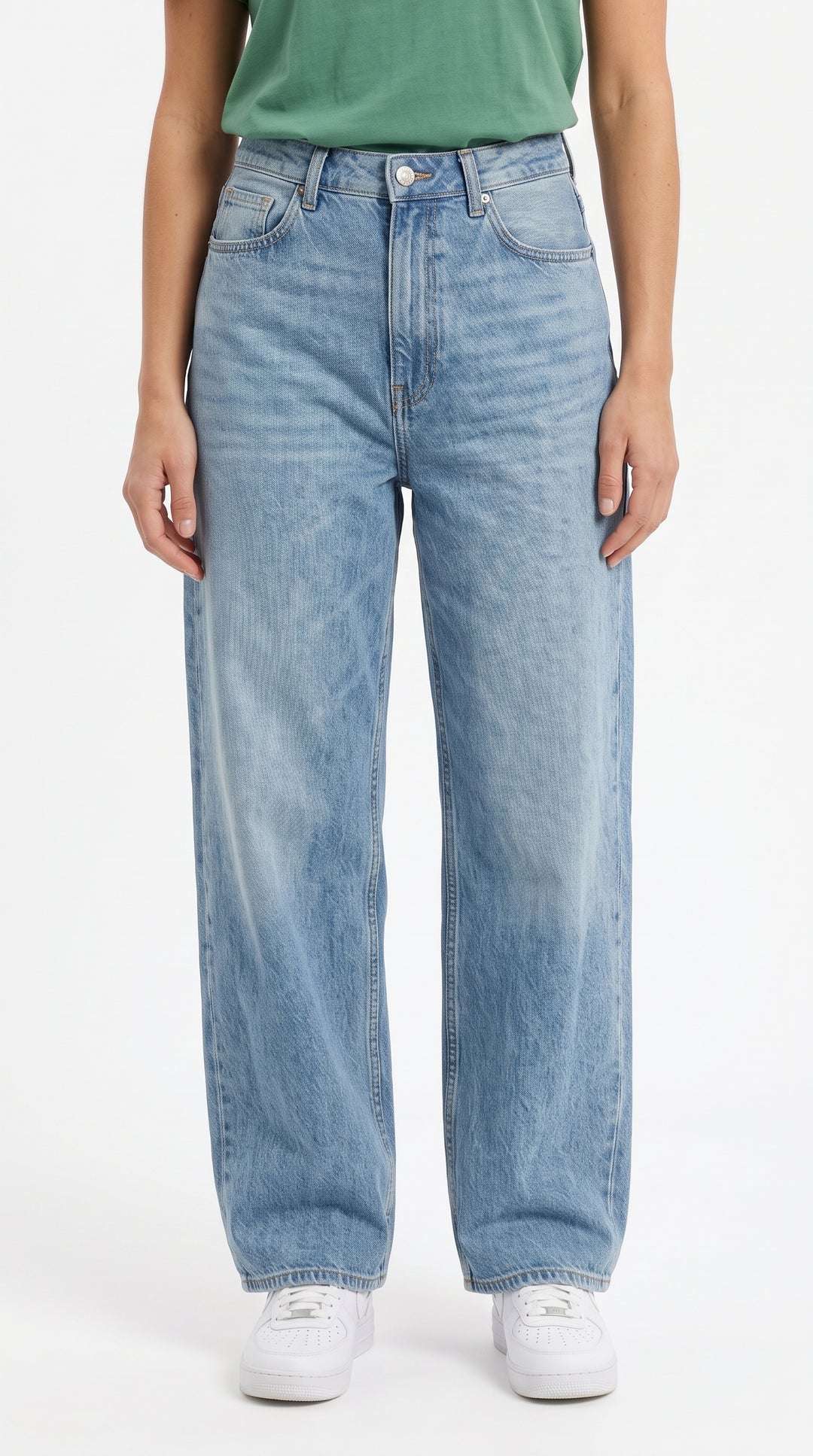 Yüksek Bel Baggy Kot Pantolon - 4. görsel