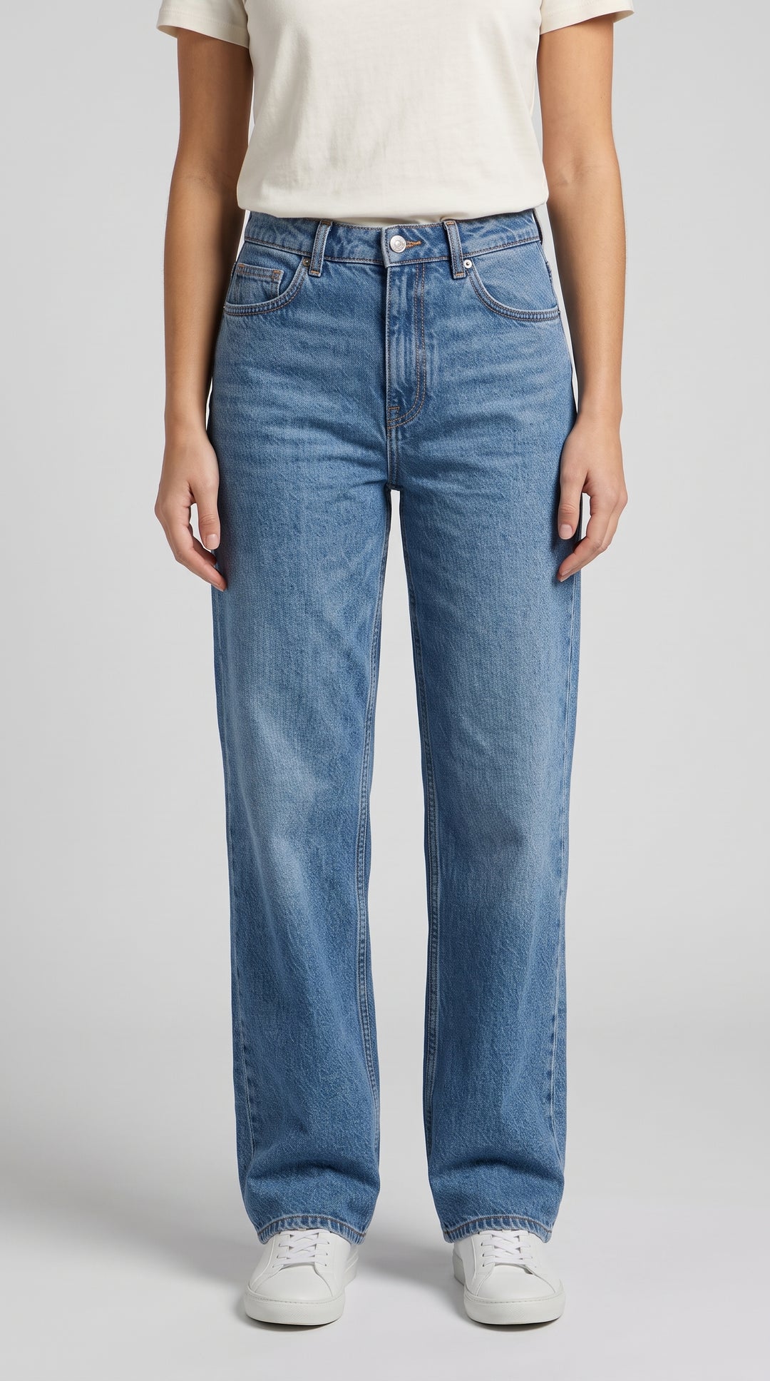 Klasik Mavi Loose Fit Kot Pantolon - 4. görsel