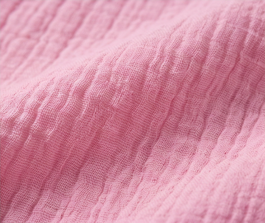 Pembe uzun müslin kadın gömlek, %100 pamuk, düğmeli - 30. görsel