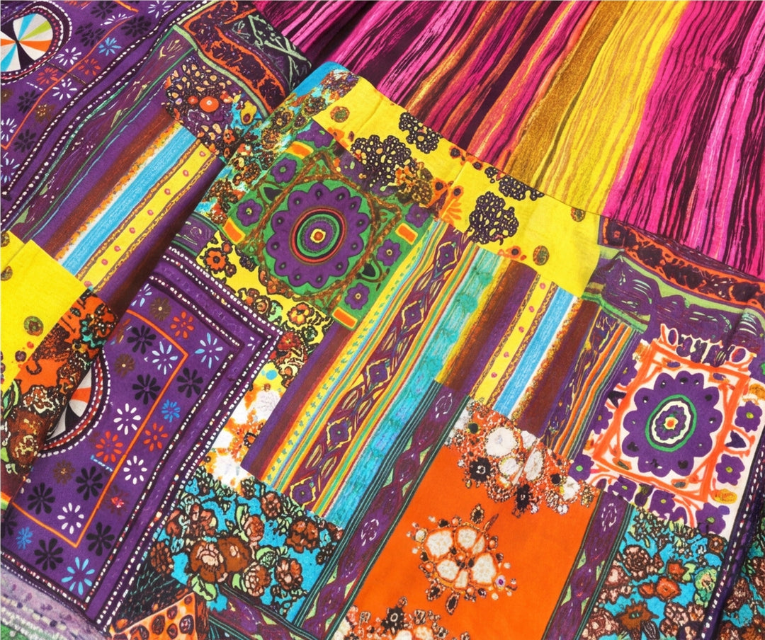 Bohem patchwork desenli ip askılı kadın elbise - 10. görsel