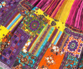 Bohem patchwork desenli ip askılı kadın elbise - 10. görsel