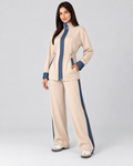 Denim Detaylı Modal Eşofman Takımı - Bej - 2. görsel