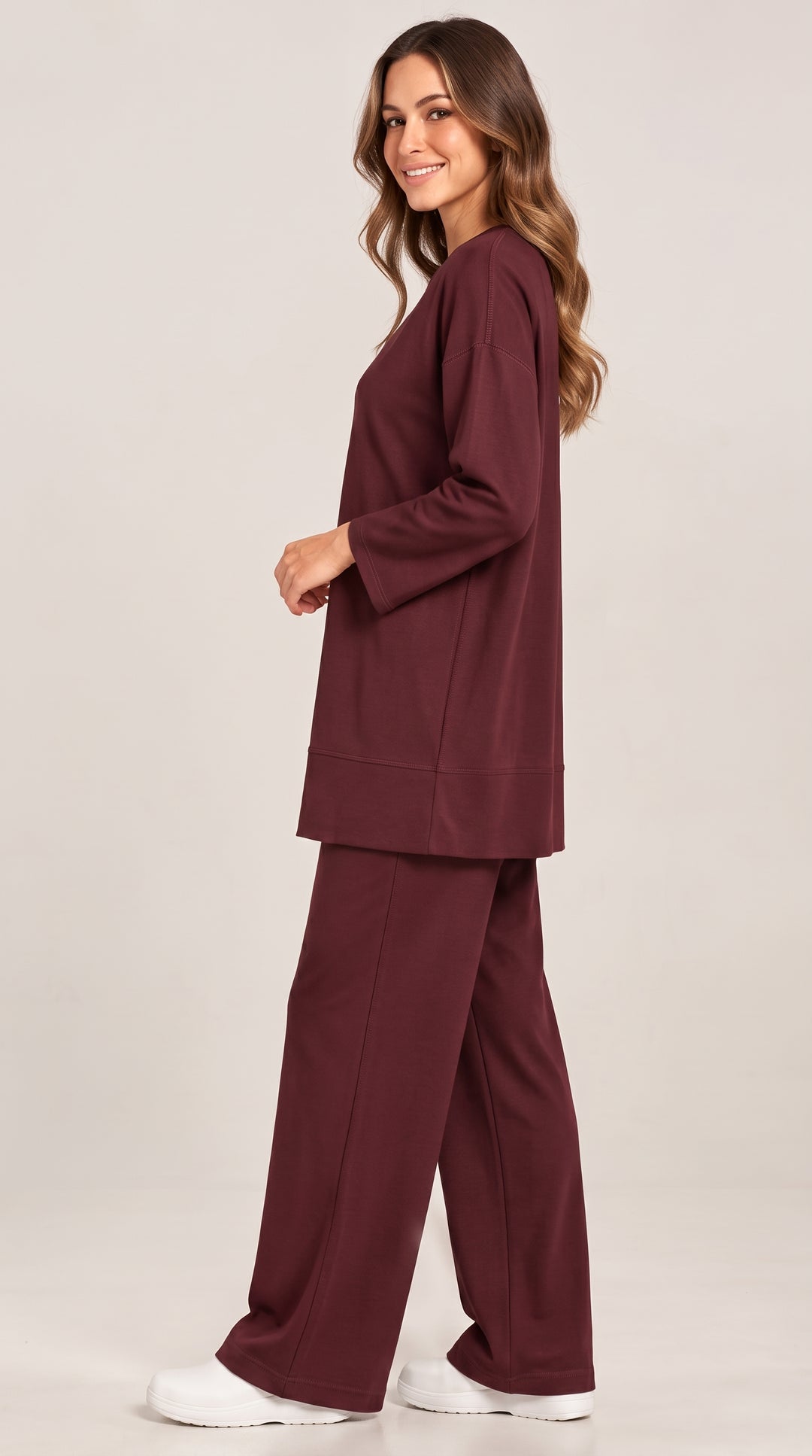Kado Pantolonlu Takım - Bordo