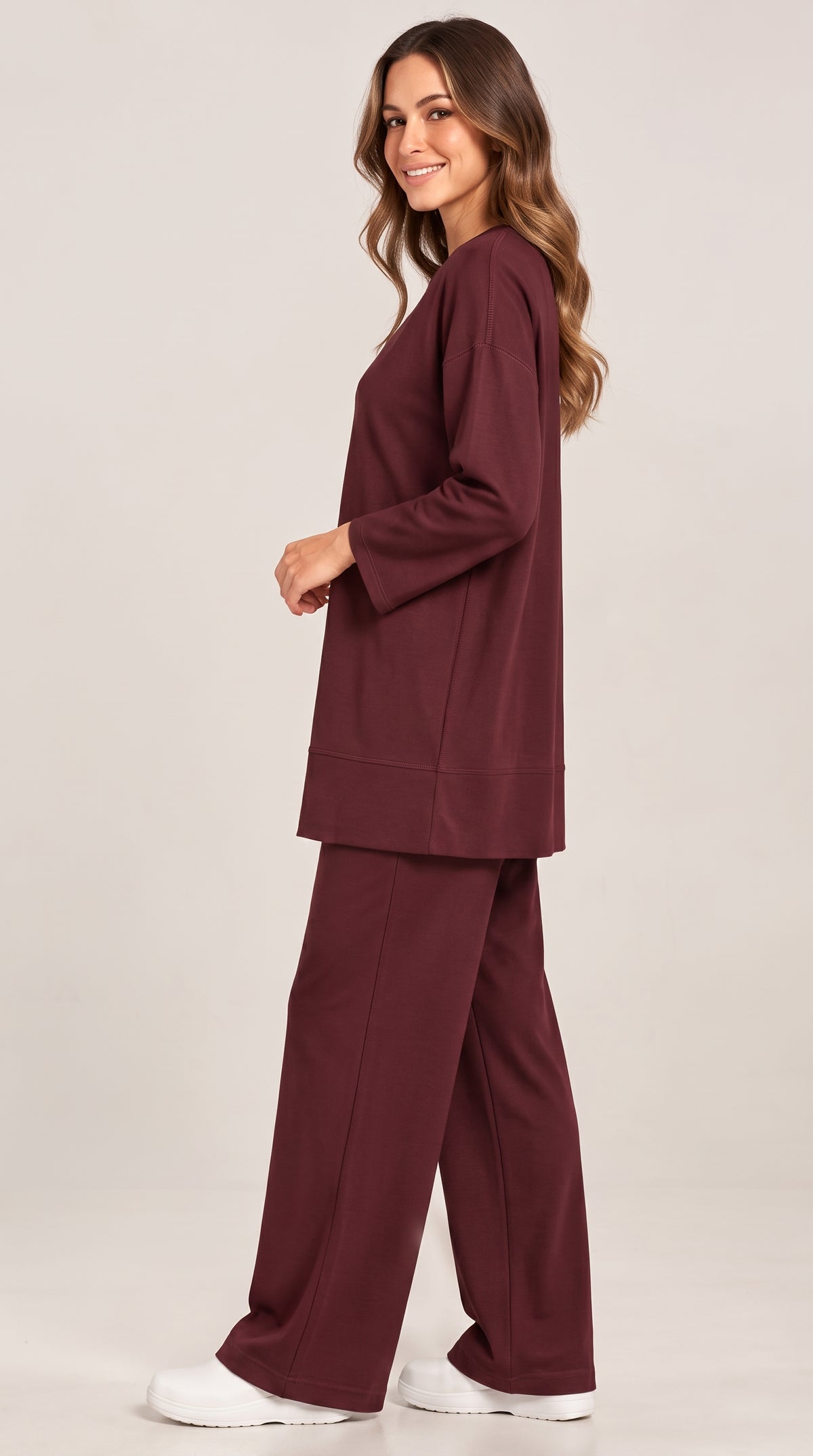 Kado Pantolonlu Takım - Bordo