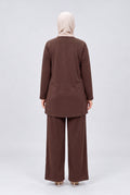 Süet Dokulu Tunik Pantolon Takım - Vizon - 3. görsel