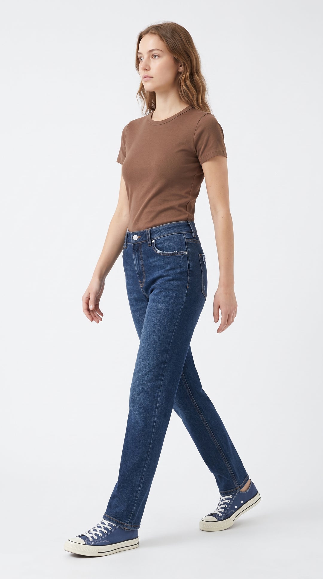 Koyu Lacivert Straight Fit Kot Pantolon - 3. görsel