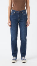 Koyu Lacivert Straight Fit Kot Pantolon - 4. görsel