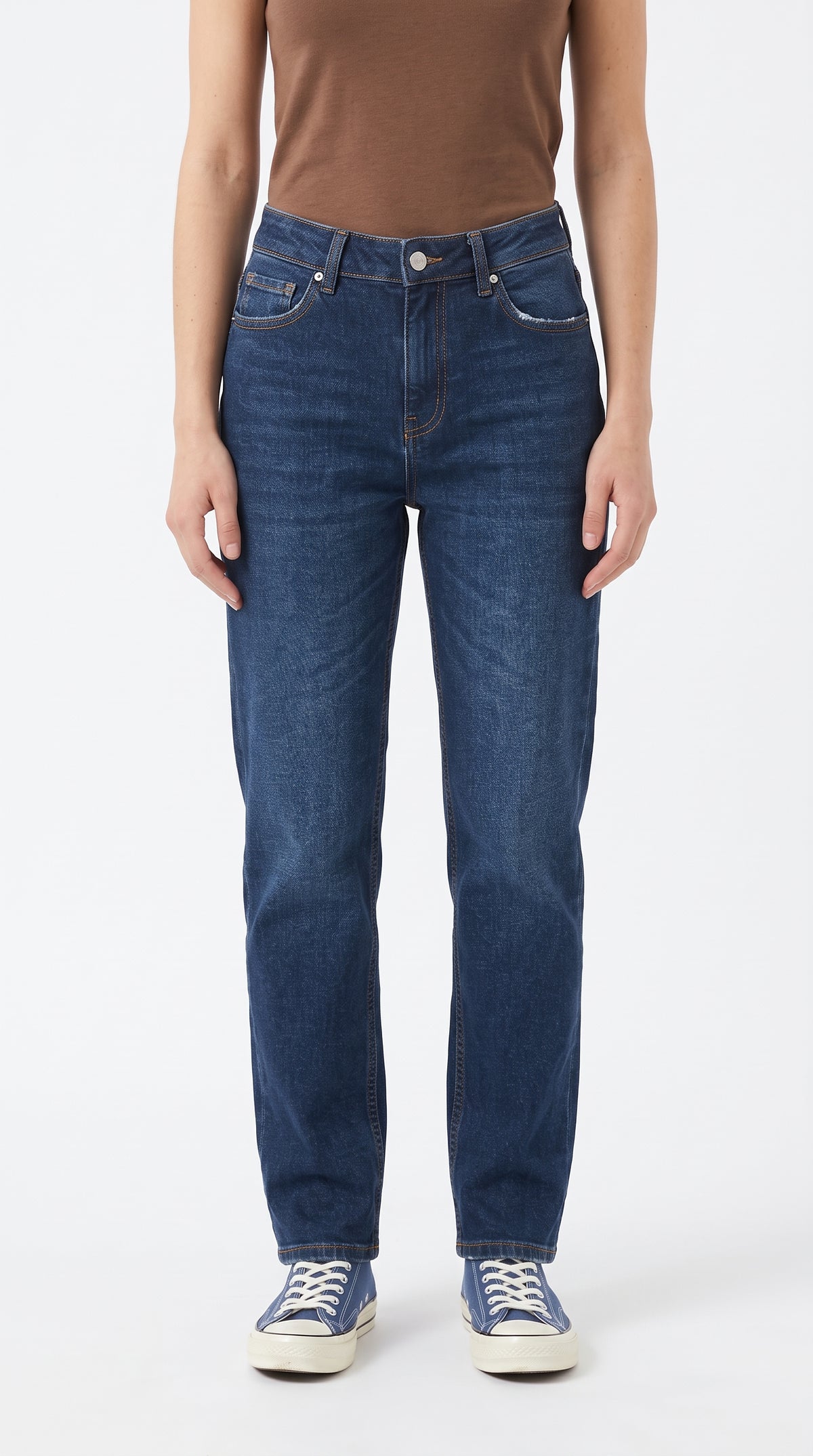 Koyu Lacivert Straight Fit Kot Pantolon - 4. görsel