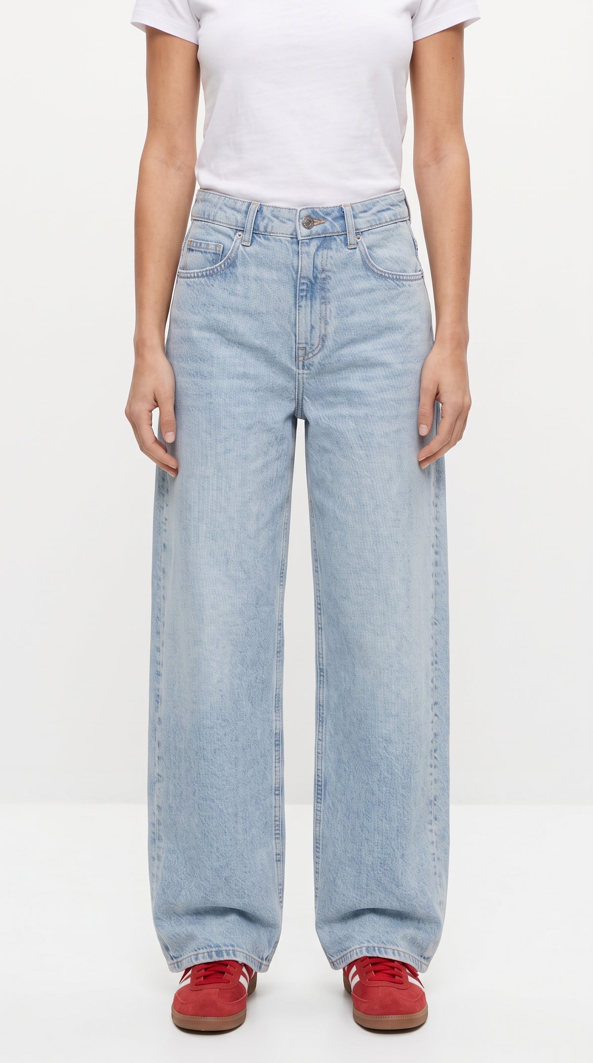 Buz Mavisi Baggy Kot Pantolon - 4. görsel