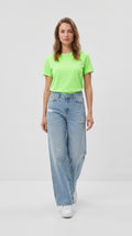Tahriş Detaylı Açık Mavi Wide Leg Kot Pantolon - 2. görsel