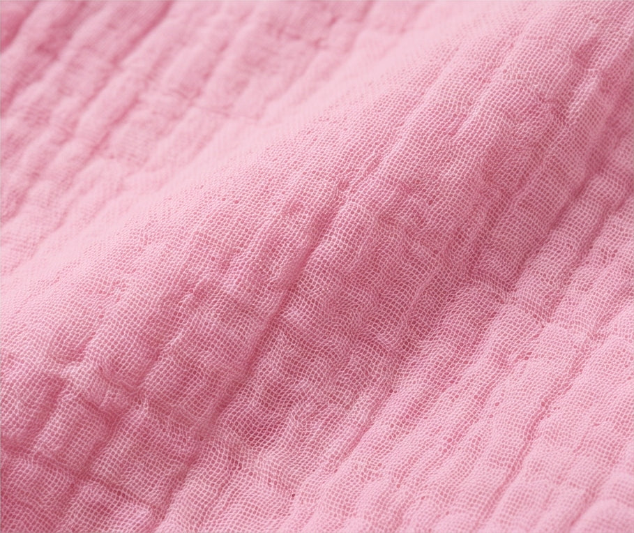 Pembe müslin kadın şort, %100 pamuk, rahat kesim - 22. görsel