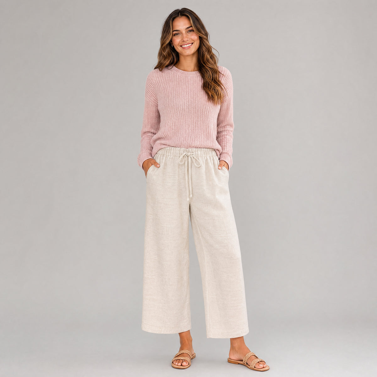 CEPLİ KETEN PANTOLON