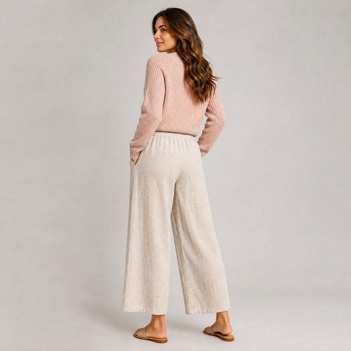 CEPLİ KETEN PANTOLON